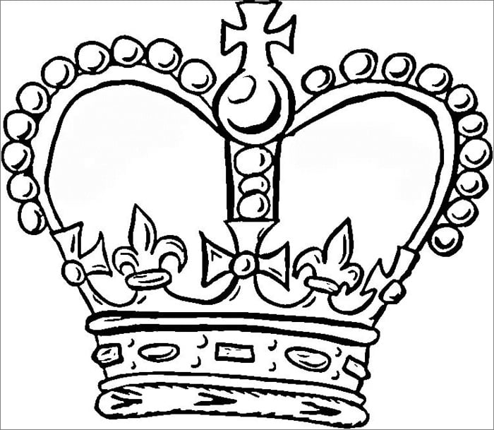 Free crown shape s crafts and colouring pages