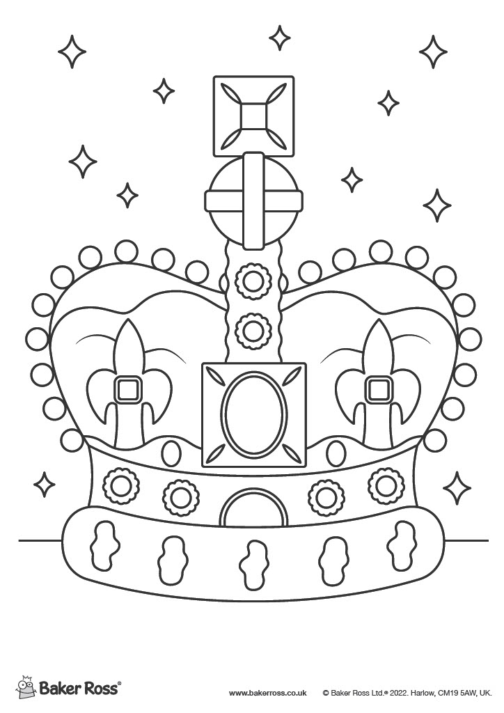 King charles iii ronation crown louring sheet