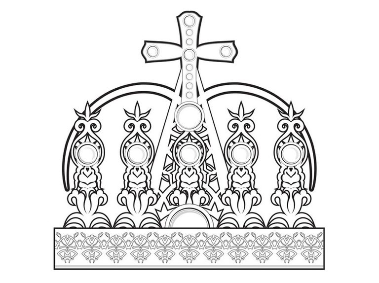 Free coronation crowns templates to colour in and make