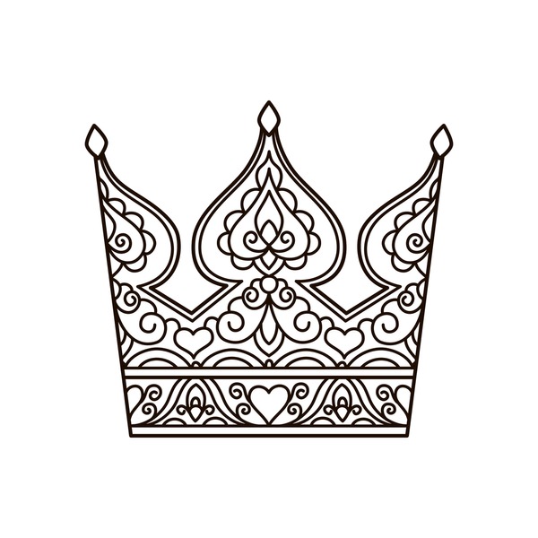 Adult crown coloring pages images stock photos d objects vectors