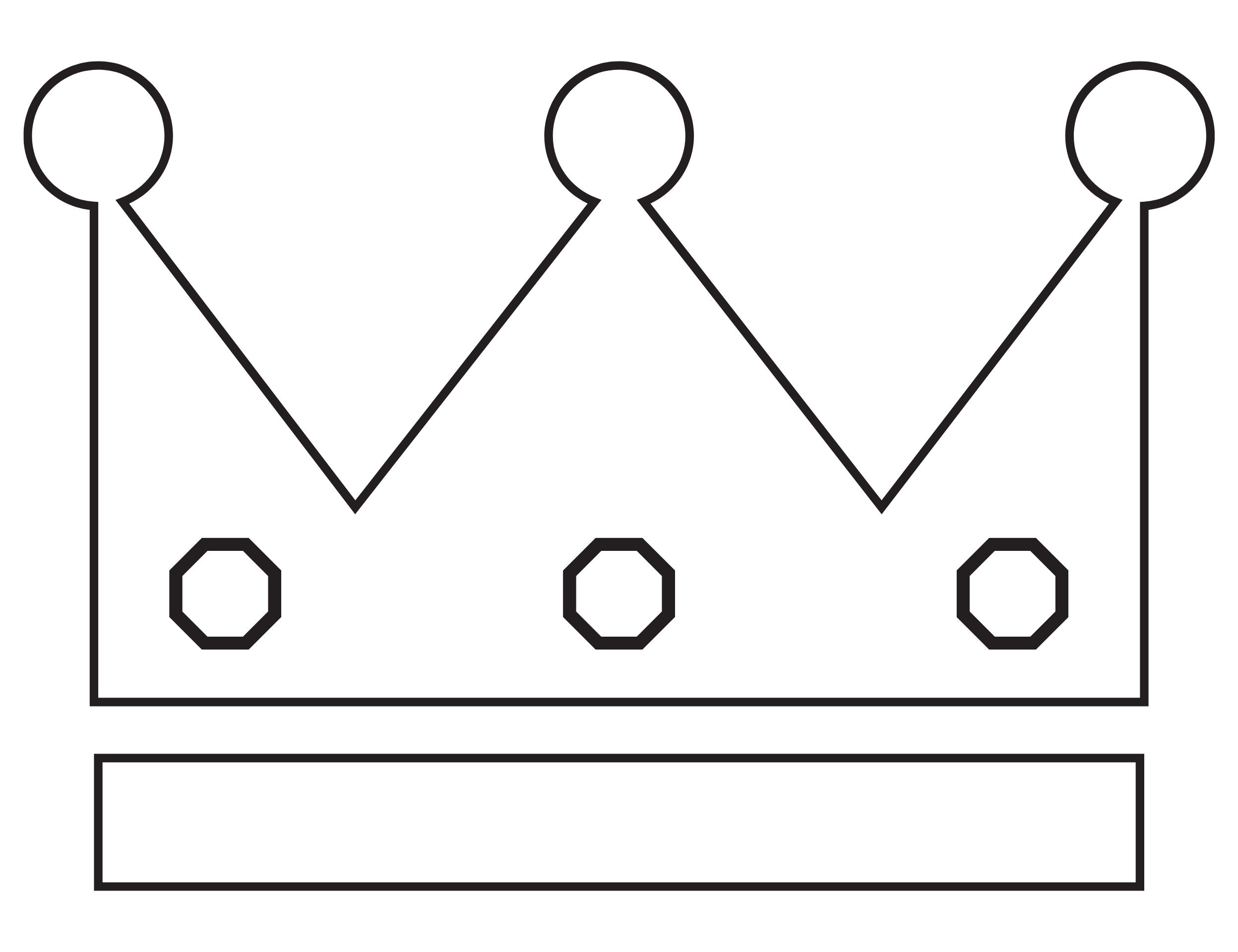 Stunning crown coloring pages for kids and adults