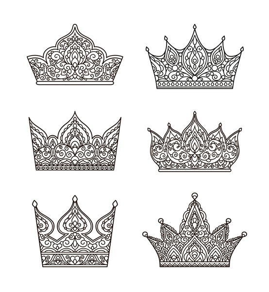 Hundred crown zentangle royalty