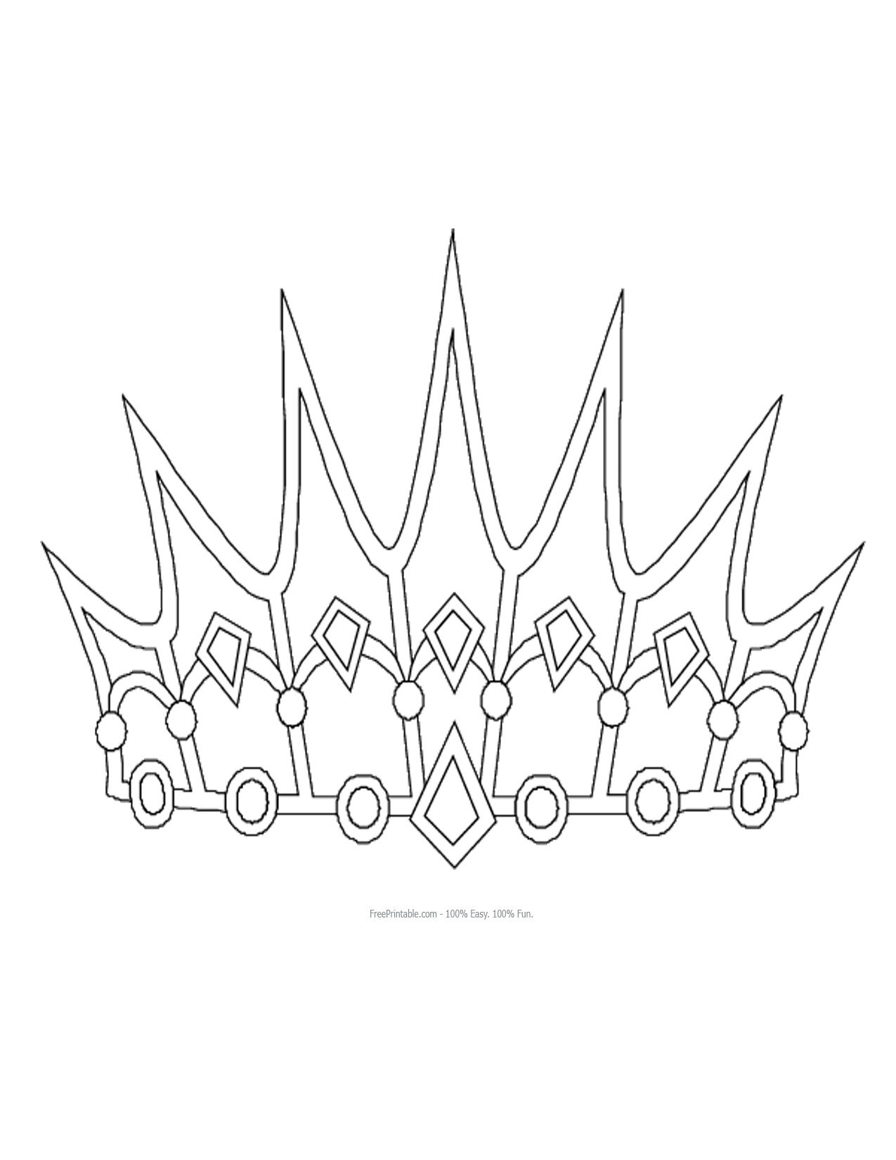 Free printable queen crown template