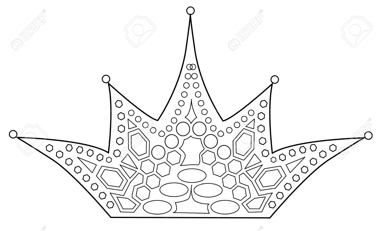 Beautiful king crown hand drawn vector stock illustration black and white whiteboard drawing childrens education royalty free svg cliparts vectors and stock illustration image