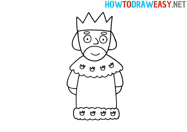 How to draw a king easy king drawing king cartoon drawing for beginners