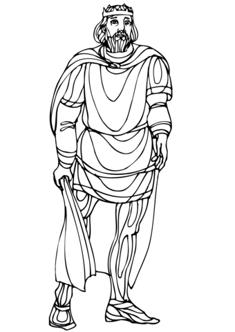 Character king coloring page free printable coloring pages