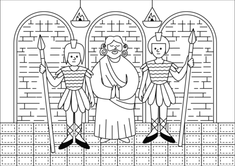 Jesus in prison coloring page free printable coloring pages