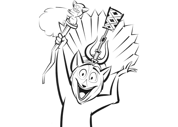 King julien madagascar coloring page