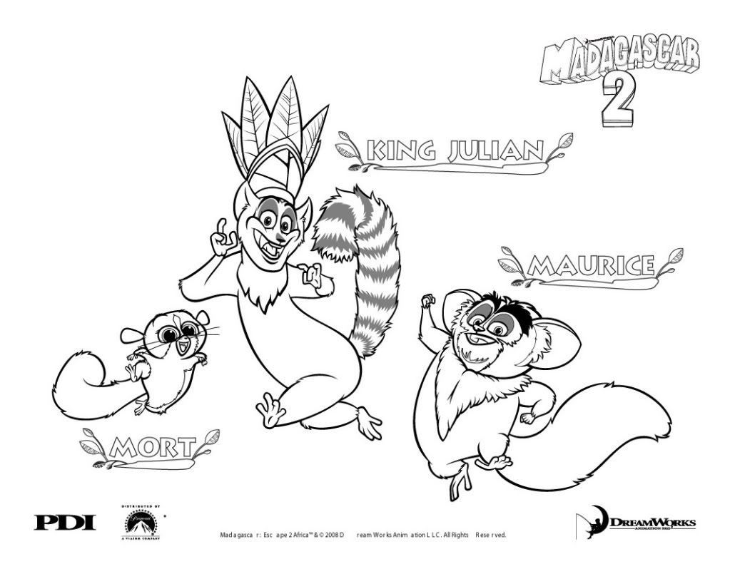 Lemur coloring pages