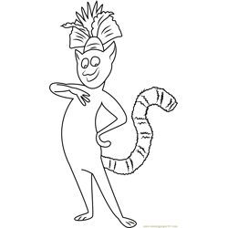 King julien xiii coloring page for kids