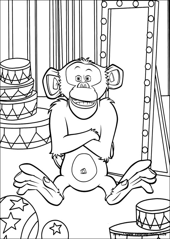 Madagascar coloring picture