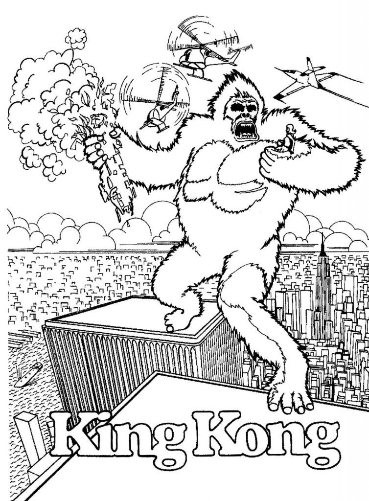 King kong coloring pages