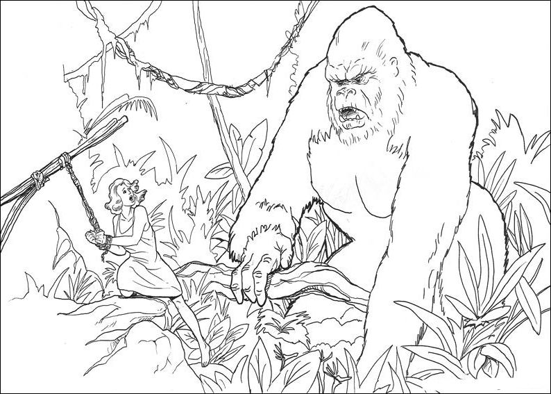 King kong coloring pages
