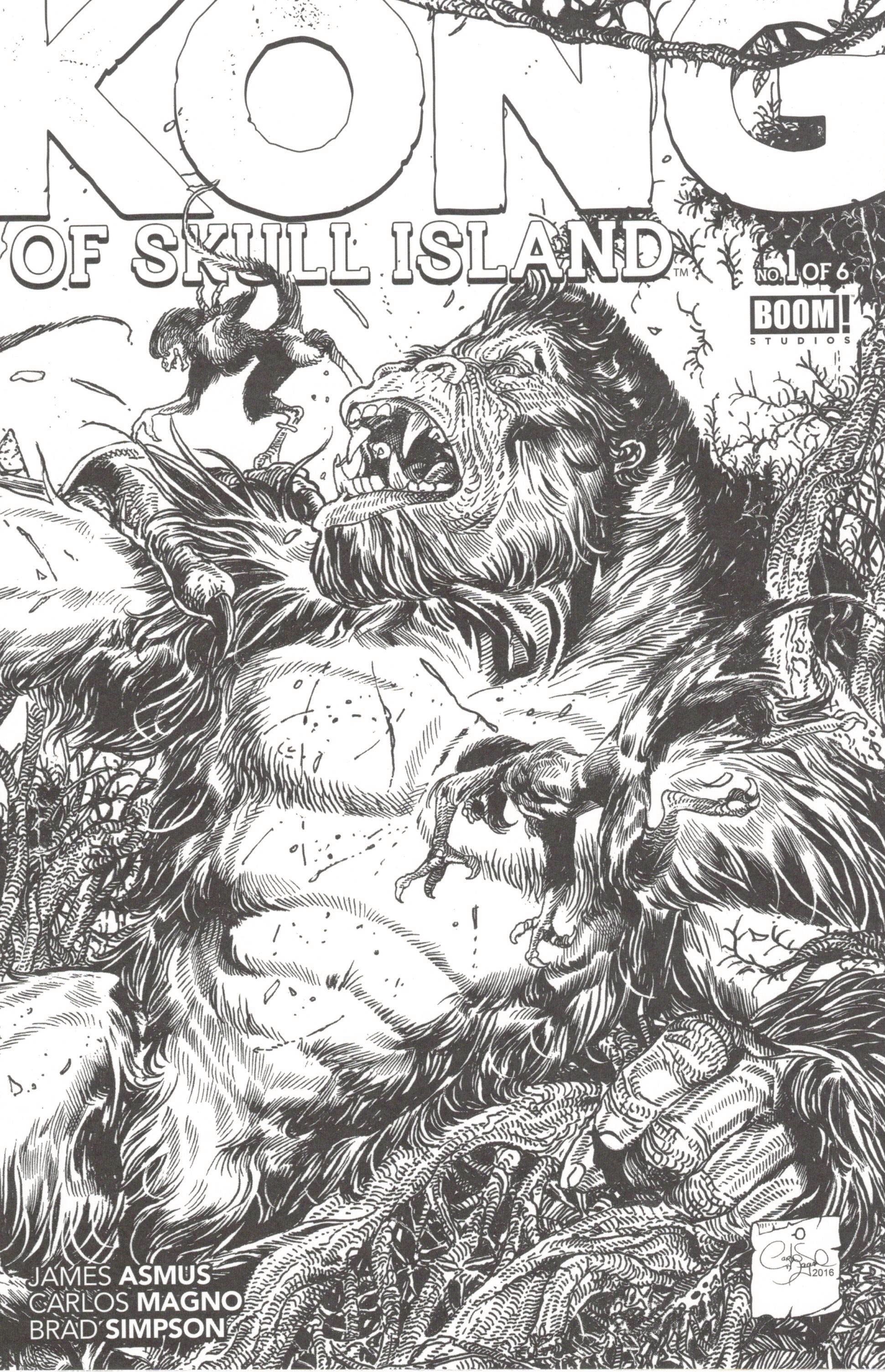 Kong of skull island carlos magno coloring book variant boom â ultimate ics