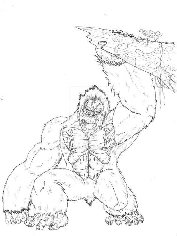 King kong coloring pages printable for free download
