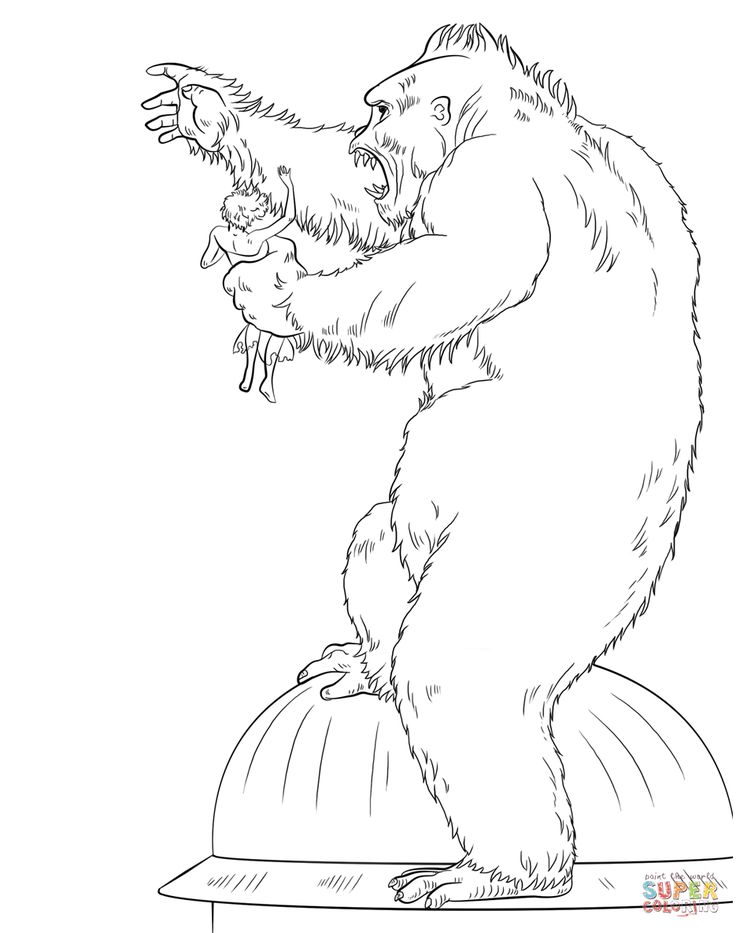 King kong coloring pages king kong coloring pages for kids