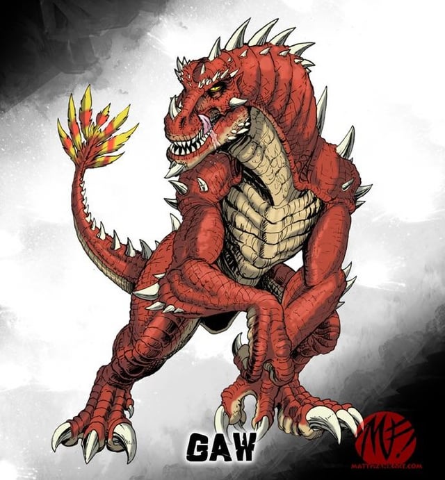 Since people have talked about dinosaur monsters for the mv let me introduce one interesting possibility from the lore of king kong gaw the giant raptor that was kongs canonical first ever