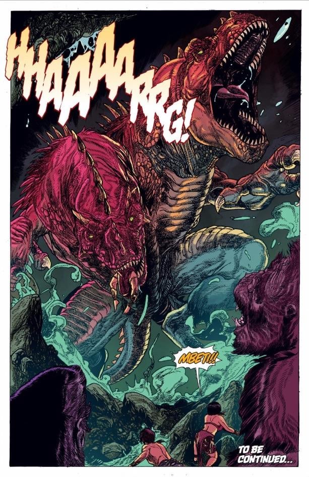 Since people have talked about dinosaur monsters for the mv let me introduce one interesting possibility from the lore of king kong gaw the giant raptor that was kongs canonical first ever