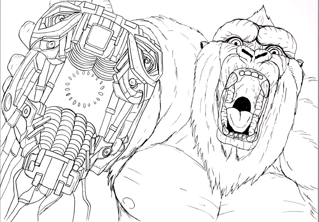 Kong weapon coloring page