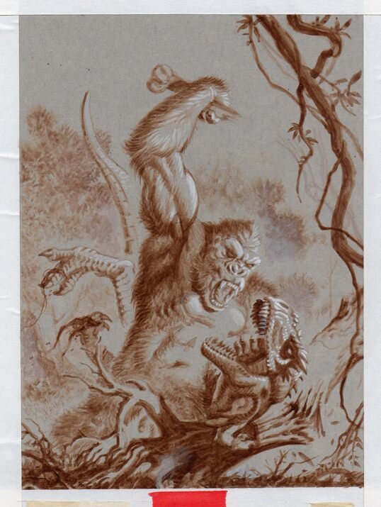 King kong of skull island five stage color sketch versions â king kong of skull island
