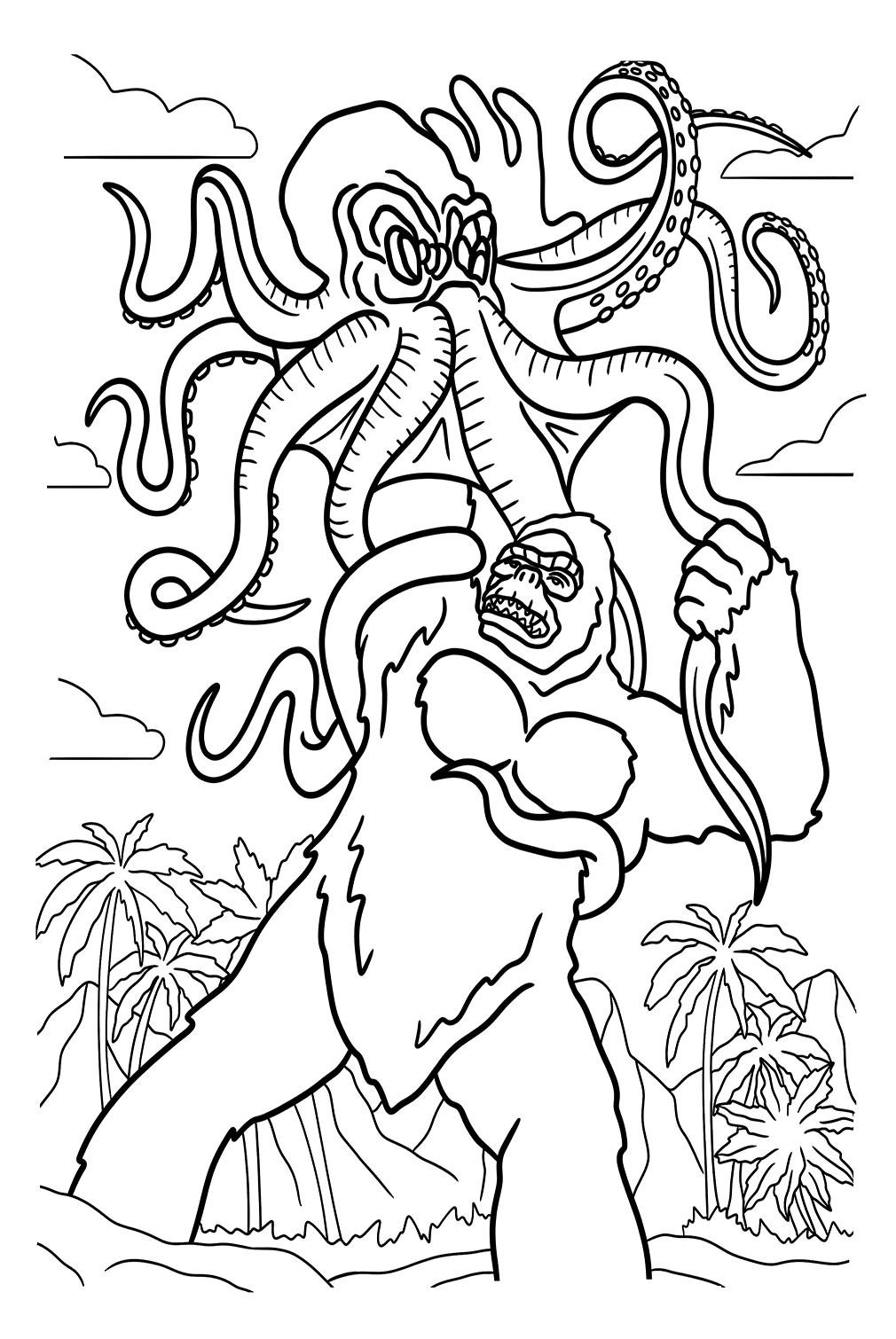 King kong coloring pages