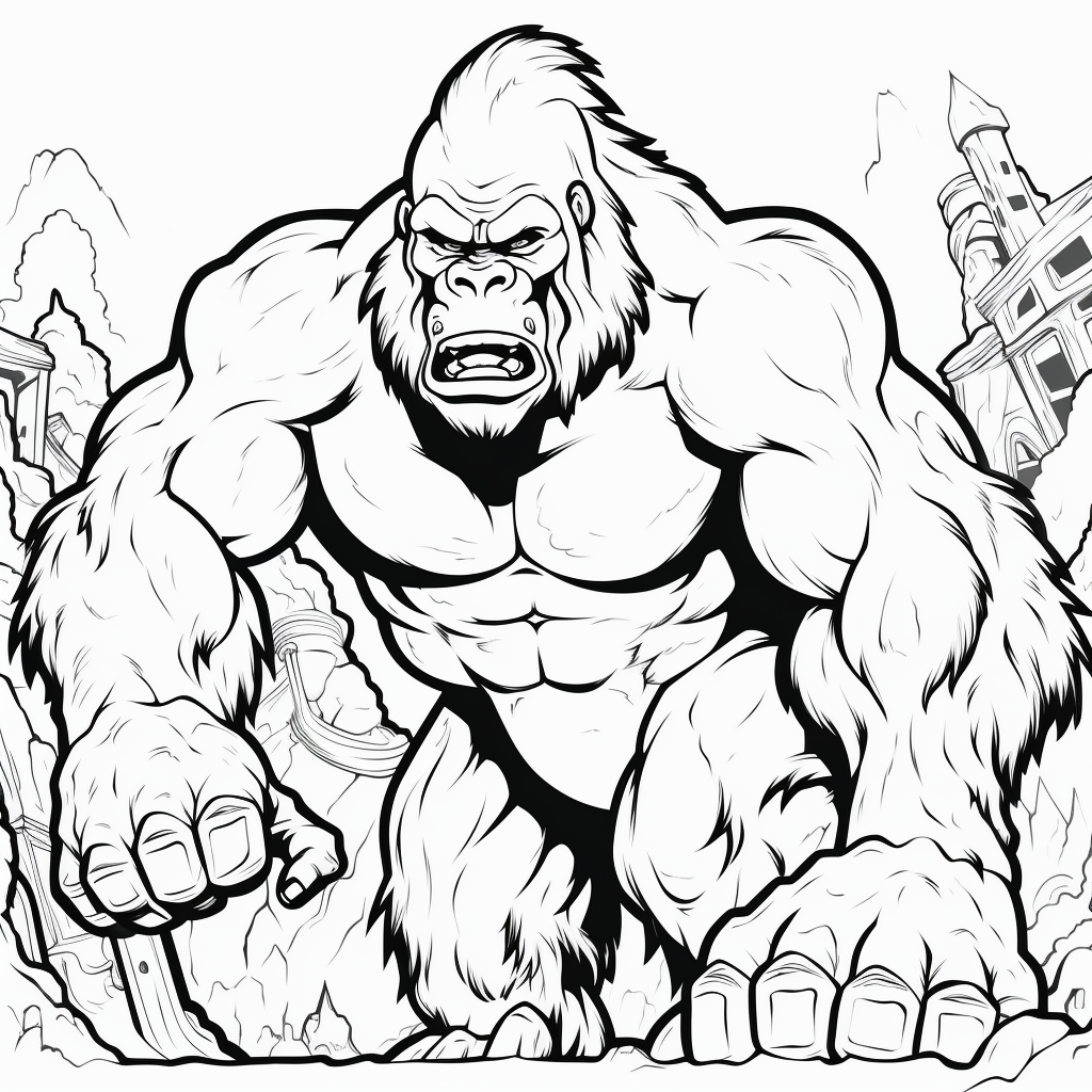 King kong coloring page