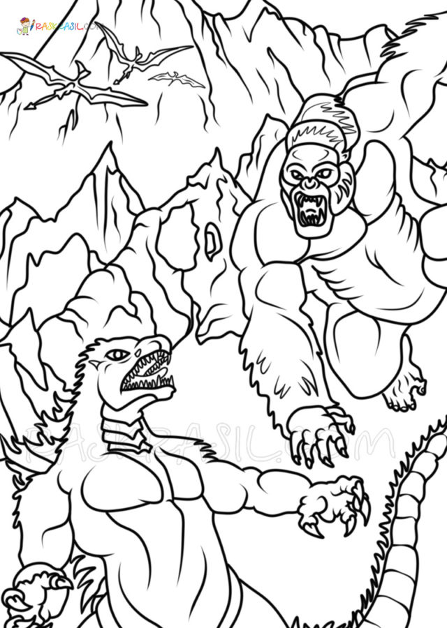 King kong coloring pages pictures free printable