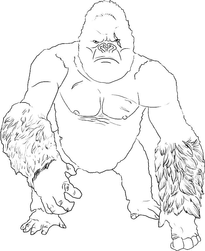King kong coloring pages print and color