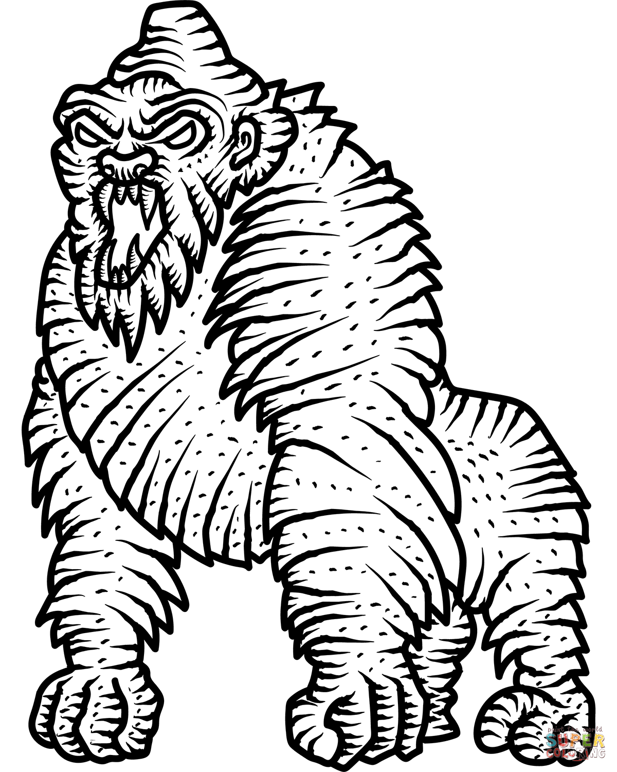 King kong coloring page free printable coloring pages