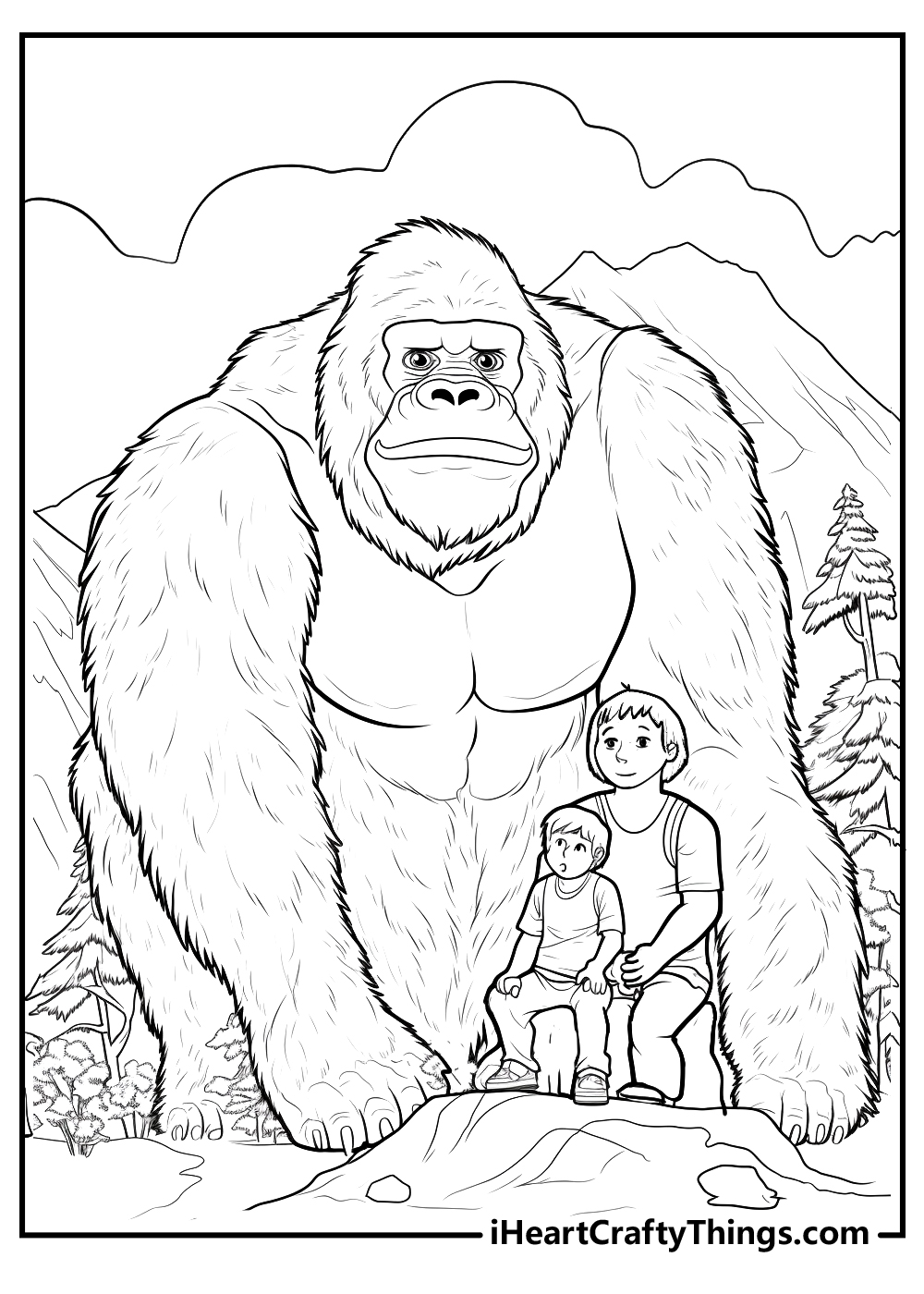 Printable king kong coloring pages updated