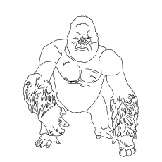 Cute free printable gorilla coloring pages online