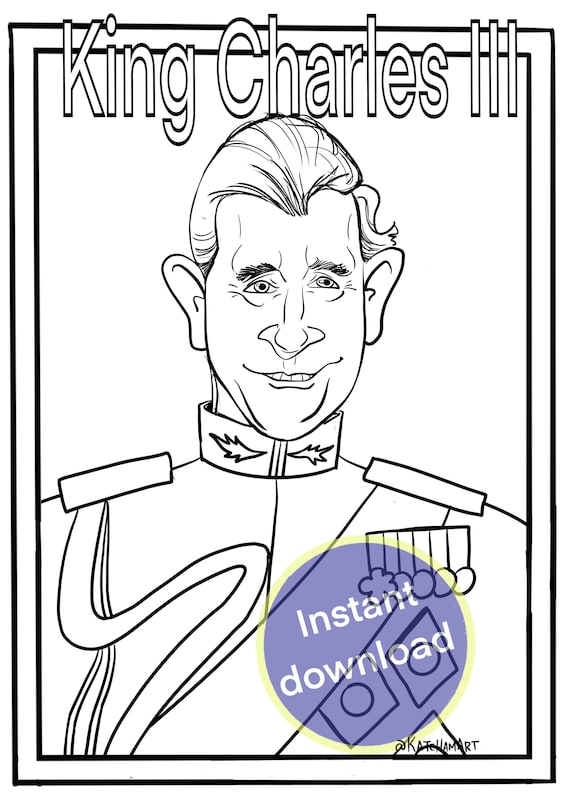 King charles of great britain coloring page activity sheet school curriculum for kids homeschool england monarchy
