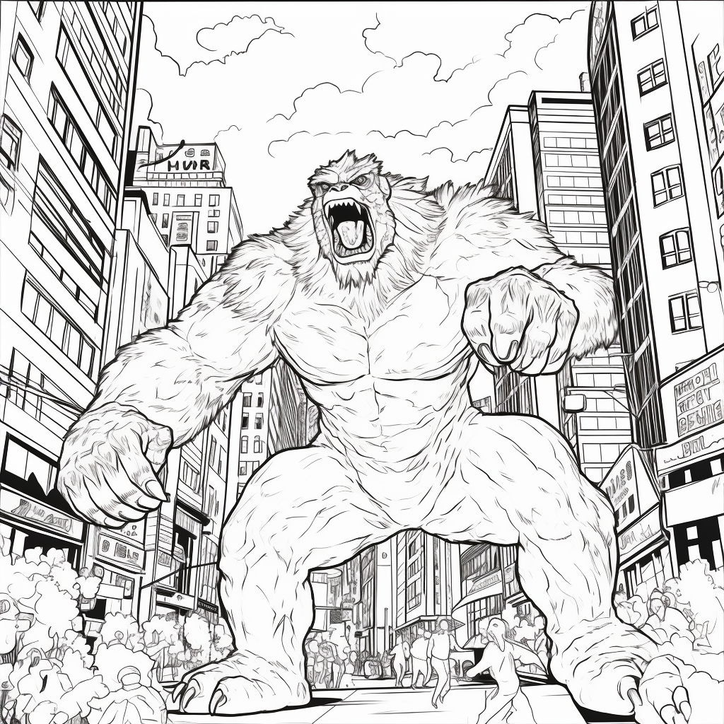 King kong coloring pages for boys years old coloring pages