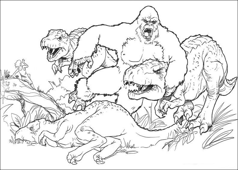 King kong coloring pages