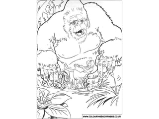 King kong colouring pages and kids colouring activities ppt