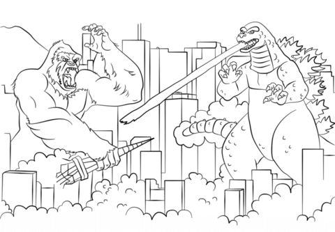 King kong sketch king kong vs godzilla king kong godzilla birthday