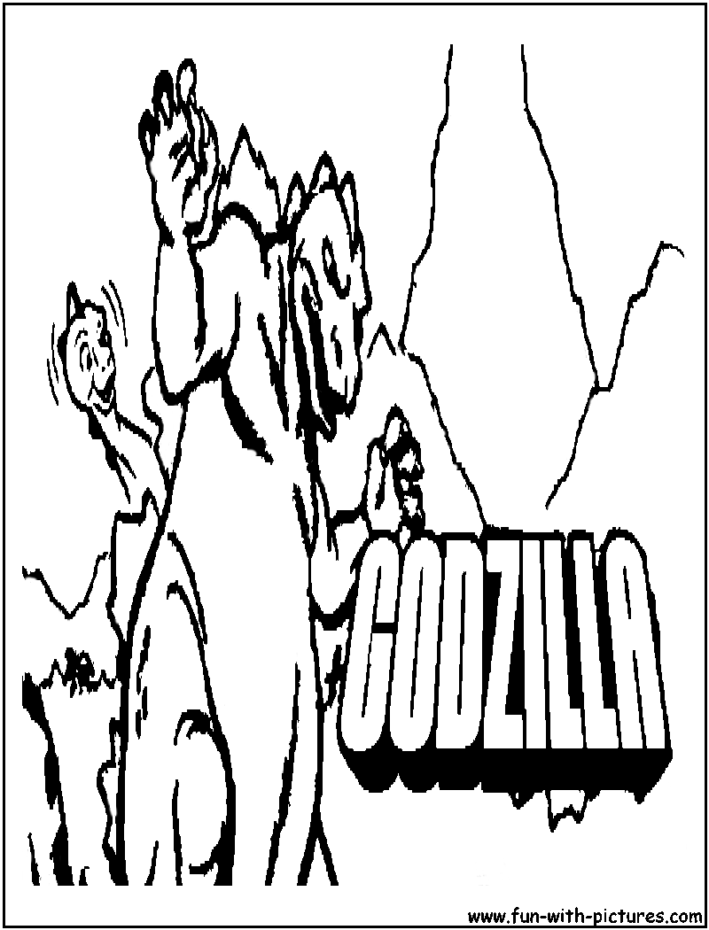 Godzilla baby coloring page