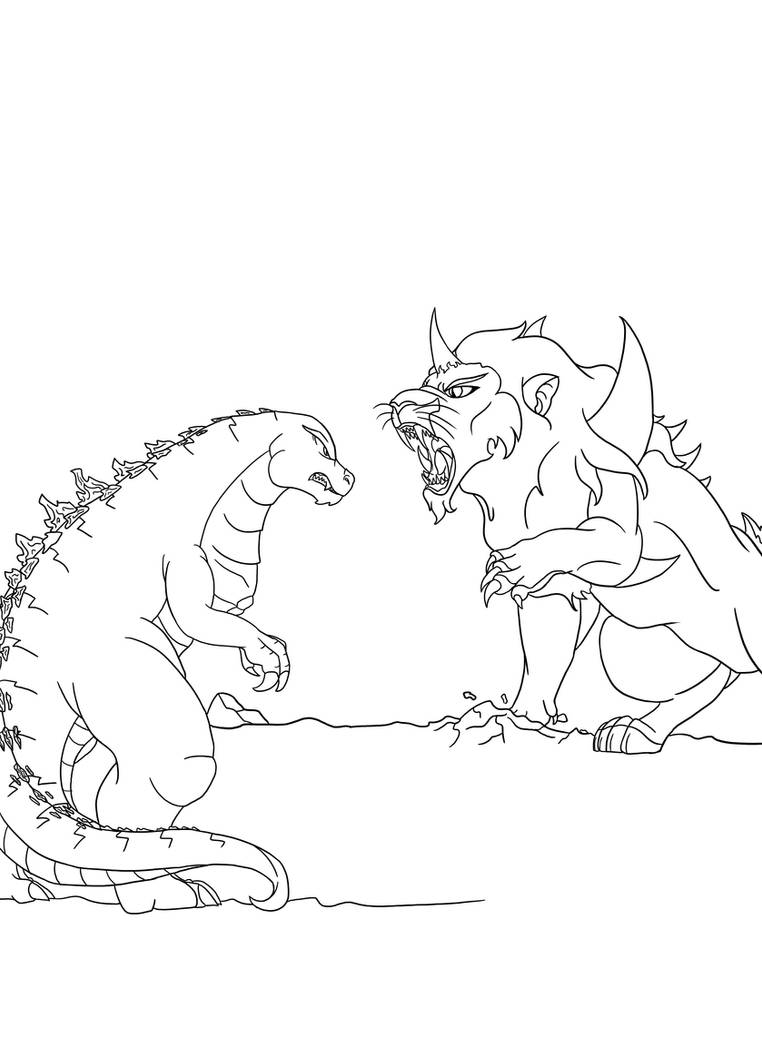 Kaiju coloring book monsterverse jr vs gabara by lionpatriot on