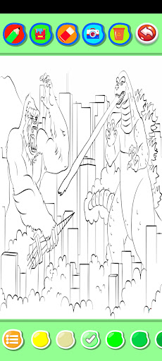 Godzilla vs kong coloring