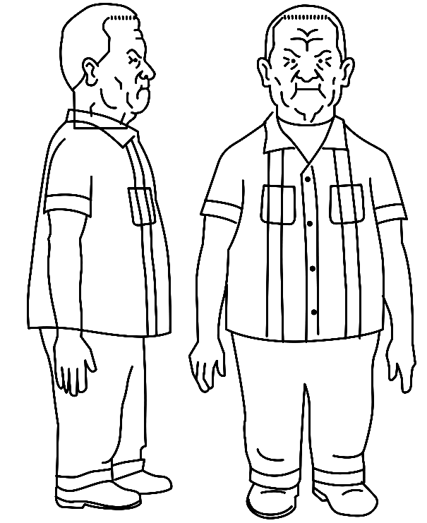 King of the hill coloring pages printable for free download