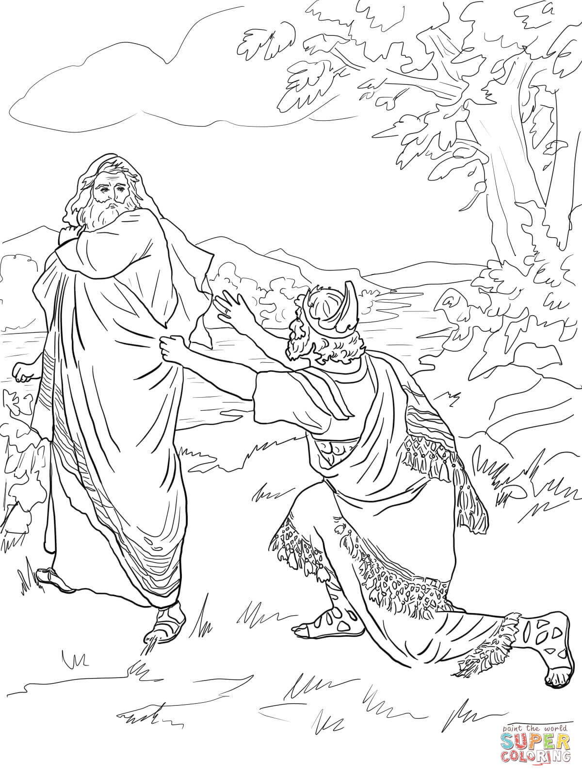 Saul rejected as king coloring page free printable coloring pages