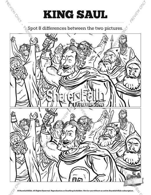 King saul kids spot the difference clover media
