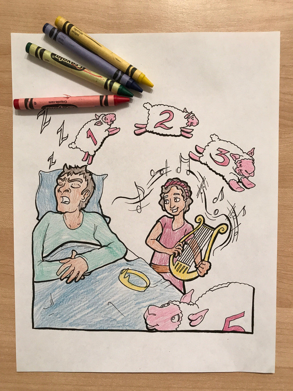 King saul and david coloring page