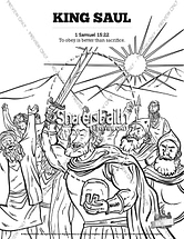 King saul sunday school coloring pages â