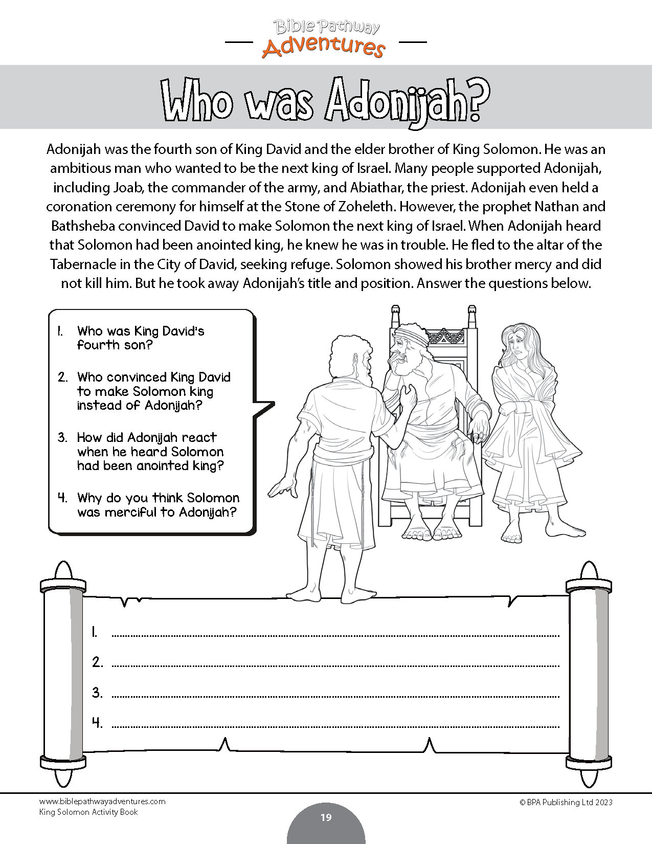 King solomon activity book