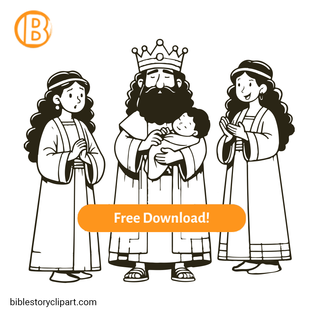 Wise king solomon coloring page