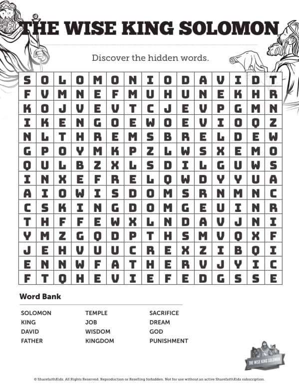The wisdom of solomon bible mazes â
