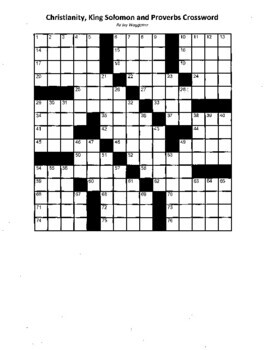 Christian history king solomon proverbs crossword puzzle tpt