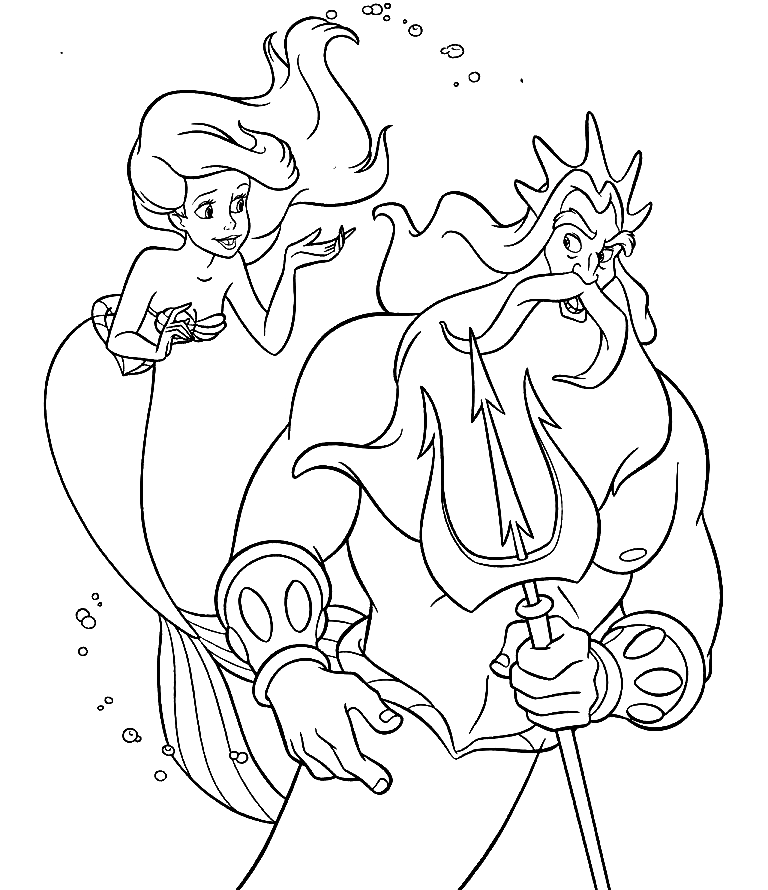 The little mermaid coloring pages printable for free download