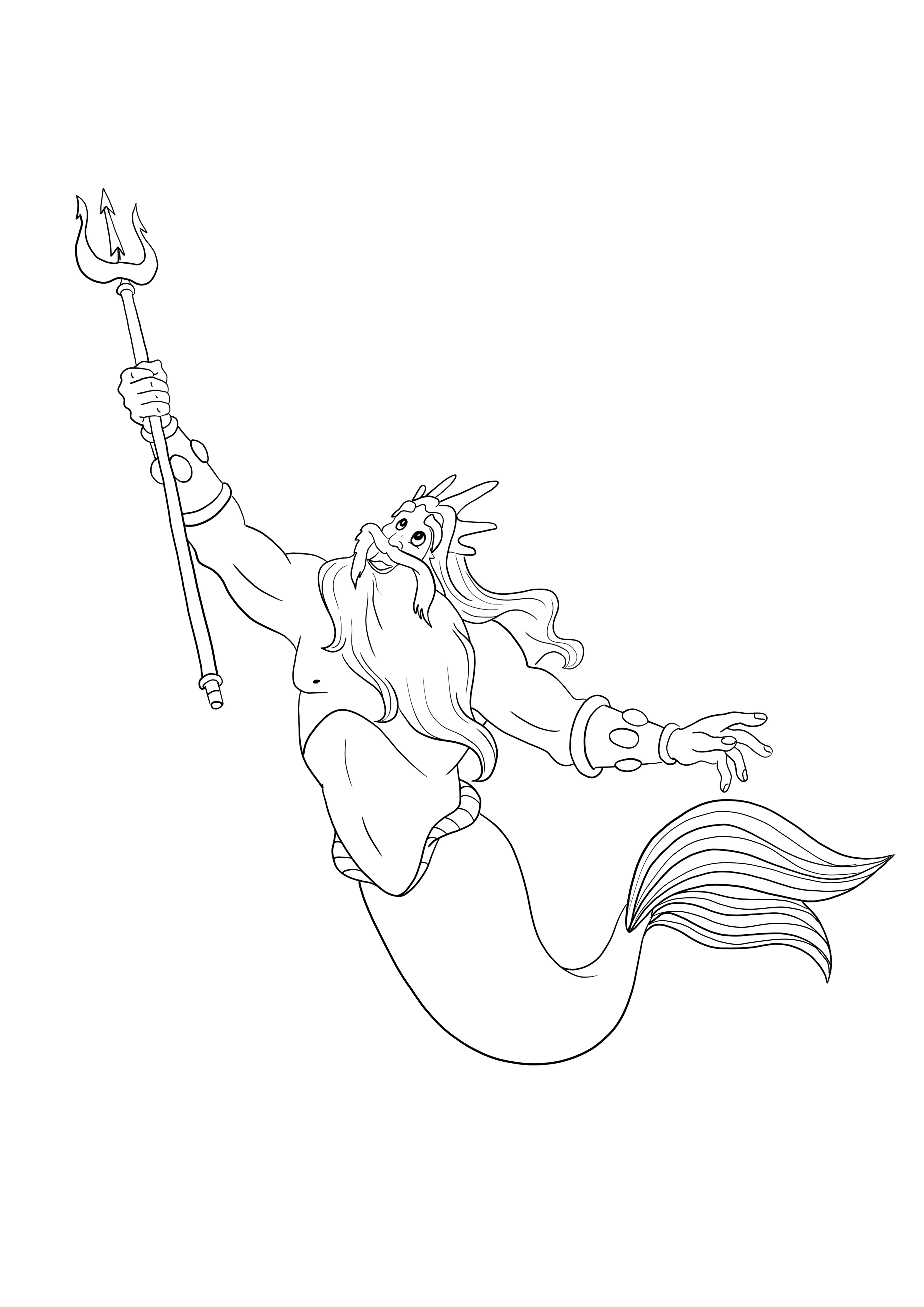 King triton to download and color for free